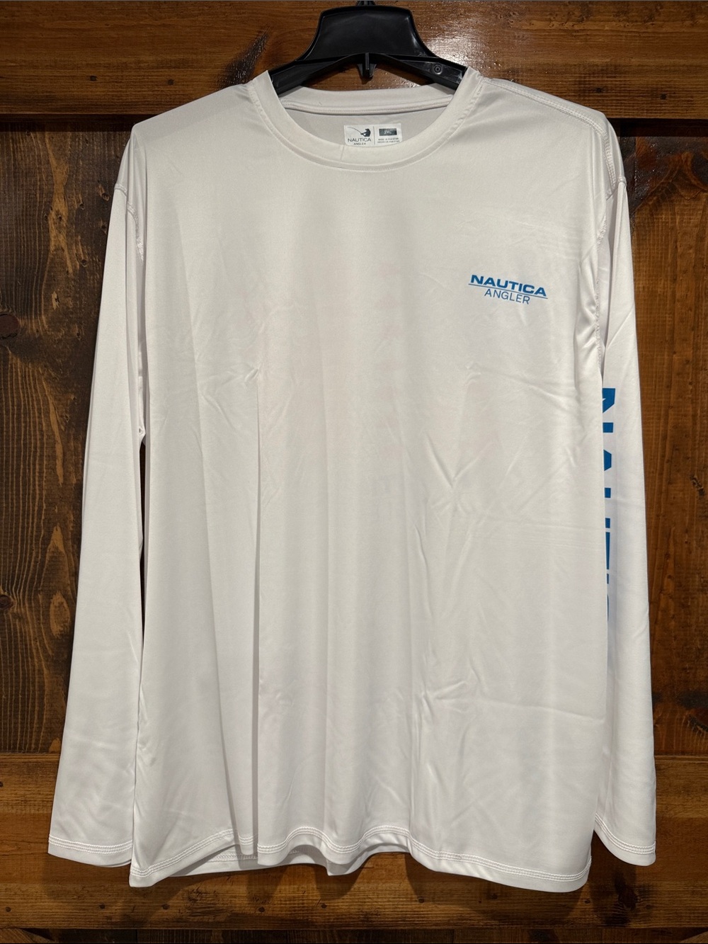Nautica Angler Men's Long-Sleeve Performance Shirt - White 2XL NWT